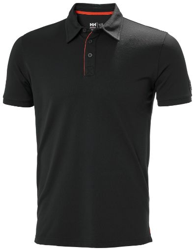Helly Hansen Black Kensington Tech Polo Shirt - 79248