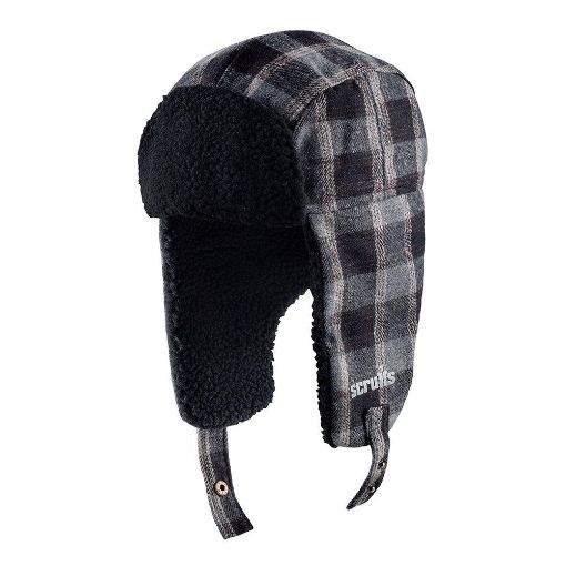 Picture of Scruffs Trade Trapper Hat - Black/Grey - One Size