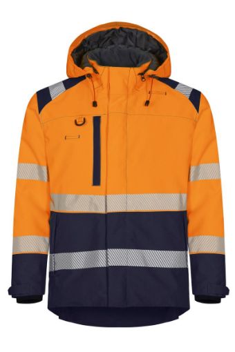 Picture of Hi-Vis Safety Winter Jacket - Orange/Navy