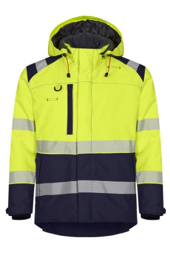 Picture of Hi-Vis Safety Winter Jacket - Yellow/Navy