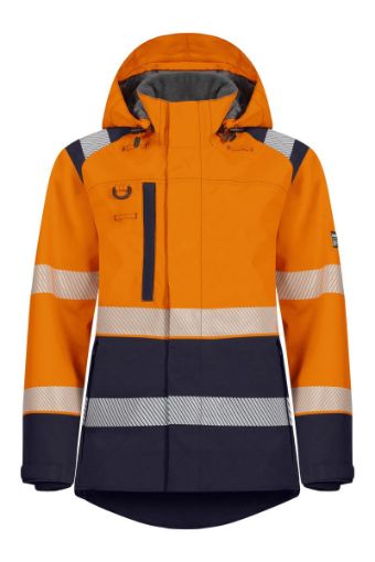 Picture of Hi-Vis Ladies Winter Jacket - Orange/Navy