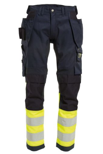 Picture of Hi-Vis Craftsman Stretch Trousers - Yellow/Navy