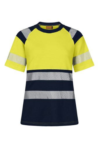 Picture of Hi-Vis Ladies T-shirt - Yellow/Navy