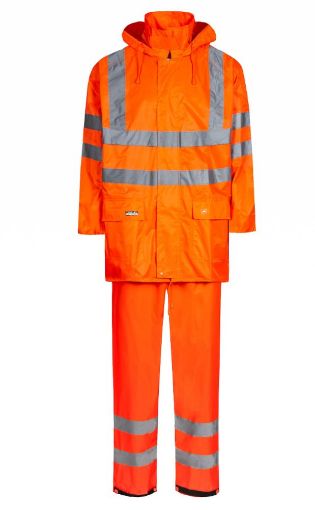 Picture of Rainset With Jacket and Trousers - Orange