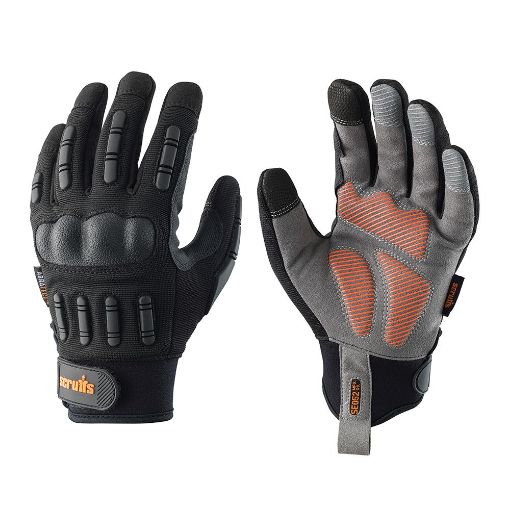 Picture of Scruffs Trade Shock Impact Gloves - Black
