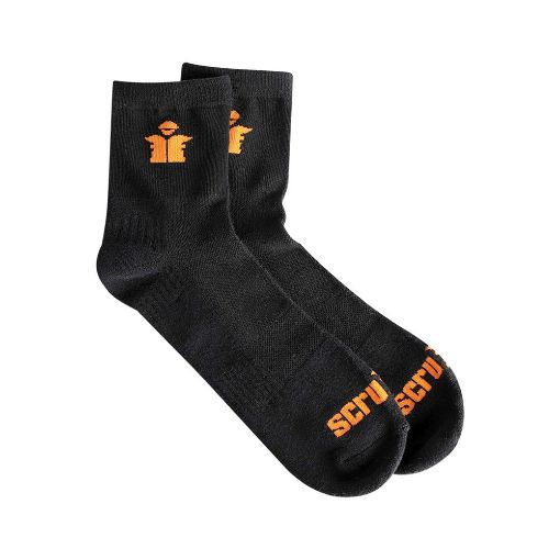 Picture of Scruffs Worker Lite Socks Black - 3pk