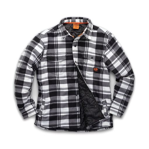 Picture of Scruffs Worker Padded Checked Shirt - Black/White
