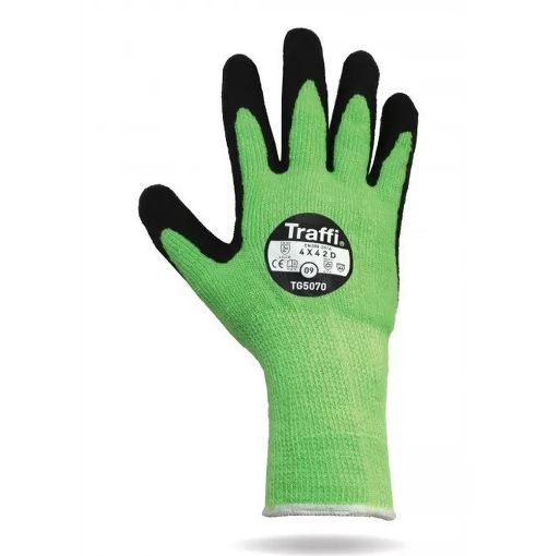TraffiGlove TG5070 Thermal X-Dura Latex Palm Coated Glove – Cut D