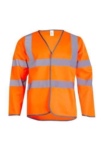 Picture of Uneek Long Sleeve Hi Vis Safety Waistcoat - UC802