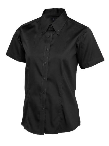 Picture of Uneek Ladies Pinpoint Oxford Half Sleeve Shirt - UC704