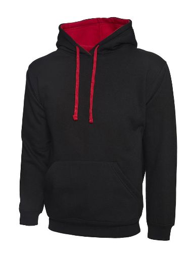 Picture of Uneek Contrast Hooded Sweatshirt - UC507